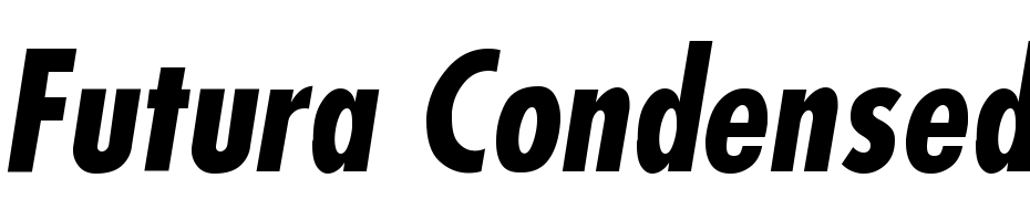 Futura Condensed Bold Italic cкачати шрифт безкоштовно